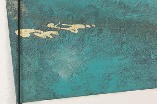 KunstLoft® Acryl Gemälde Am Polarmeer 66x70cm | original handgemalte Leinwand Bilder XXL | Abstrakt Form Meer Blau | Wandbild Acrylbild Moderne Kunst einteilig mit Rahmen