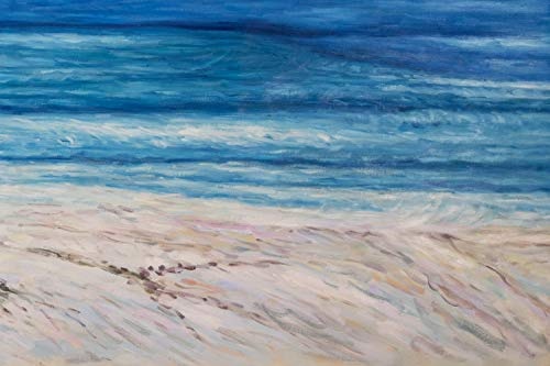 KunstLoft® XXL Gemälde Wolkig bis heiter 180x120cm | original handgemalte Bilder | Abstrakt Blau Meer Himmel XXL | Leinwand-Bild Ölgemälde einteilig groß | Modernes Kunst Ölbild