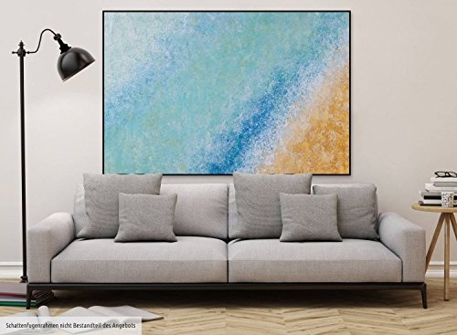 KunstLoft XXL Gemälde Tag am Meer 180x120cm | Original handgemalte Bilder | Modern Meer Strand Blau | Leinwand-Bild Ölgemälde Einteilig groß | Modernes Kunst Ölbild