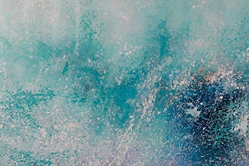 KunstLoft® XXL Gemälde Schillerndes Wasser 180x120cm | original handgemalte Bilder | Abstrakt Meer Lila Türkis | Leinwand-Bild Ölgemälde einteilig groß | Modernes Kunst Ölbild