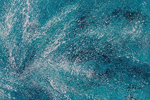 KunstLoft® XXL Gemälde The Outburst of Water 200x100cm | original handgemalte Bilder | Abstrakt Meer Blau Weiß | Leinwand-Bild Ölgemälde einteilig groß | Modernes Kunst Ölbild