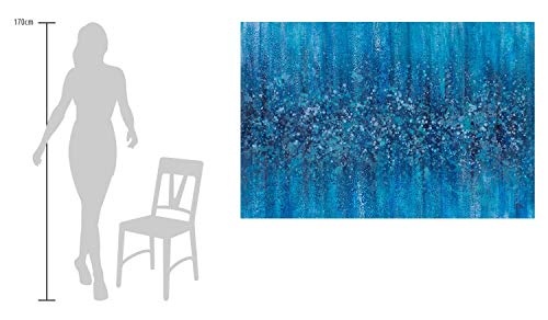 KunstLoft® XXL Gemälde Der Tiefentaucher 180x120cm | original handgemalte Bilder | Abstrakt Meer Blau Türkis | Leinwand-Bild Ölgemälde einteilig groß | Modernes Kunst Ölbild