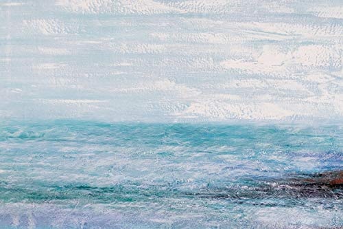 KunstLoft® XXL Gemälde Am Ufer der Sehnsucht 200x100cm | original handgemalte Bilder | Abstrakt Meer Türkis Braun | Leinwand-Bild Ölgemälde einteilig groß | Modernes Kunst Ölbild