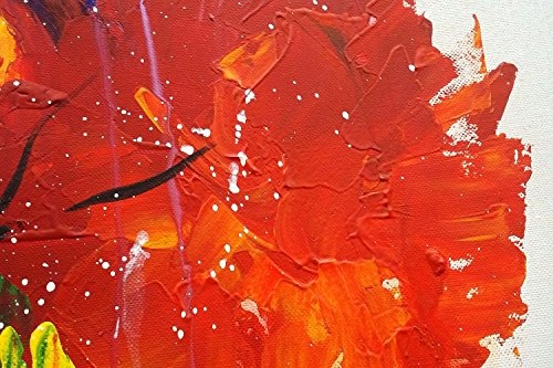 KunstLoft® Acryl Gemälde Belle of the Village 80x80cm | original handgemalte Leinwand Bilder XXL | Baum Laub Natur Bunt | Wandbild Acrylbild moderne Kunst einteilig mit Rahmen