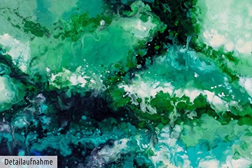 KunstLoft® XXL Gemälde Symposium 200x100cm | original handgemalte Bilder | Abstrakt Grün Natur | Leinwand-Bild Ölgemälde einteilig groß | Modernes Kunst Ölbild