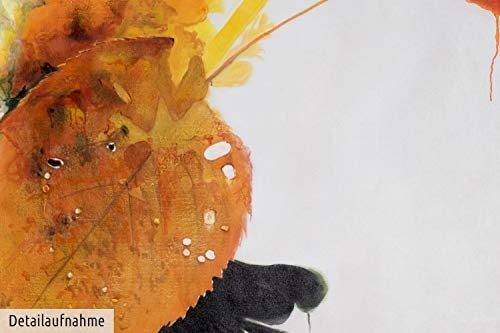 KunstLoft® XXL Gemälde Autumn Impression 180x120cm | original handgemalte Bilder | Abstrakt Baun Blatt Natur | Leinwand-Bild Ölgemälde einteilig groß | Modernes Kunst Ölbild