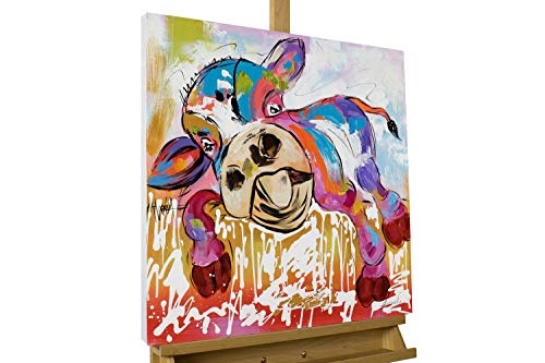 KunstLoft® Acryl Gemälde Cow at Carnival 60x60cm...