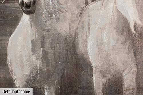 KunstLoft® Acryl Gemälde Unzähmbar 120x60cm | original handgemalte Leinwand Bilder XXL | Pferde Schimmel Tiere | Wandbild Acrylbild moderne Kunst einteilig mit Rahmen