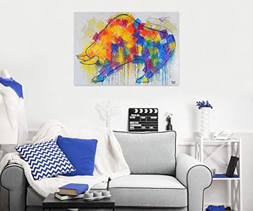 KunstLoft® Acryl Gemälde Vibrant Bull 100x70cm |...