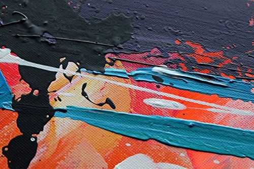 KunstLoft® Acryl Gemälde Spreading Warmness 120x80cm | original handgemalte Leinwand Bilder XXL | Abstrakt Bunt Warme Farben | Wandbild Acrylbild moderne Kunst einteilig mit Rahmen