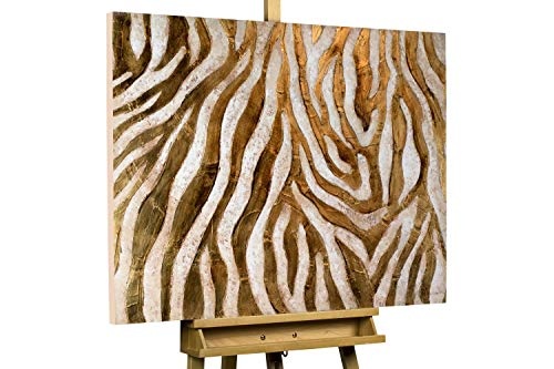 KunstLoft Acryl Gemälde Golden Zebra 100x75cm |...