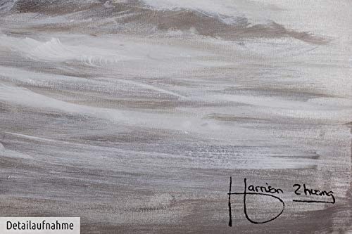 KunstLoft® Acryl Gemälde Kapriolen 120x60cm | original handgemalte Leinwand Bilder XXL | Meer Strand Wasser Möwen | Wandbild Acryl Bild Moderne Kunst einteilig mit Rahmen