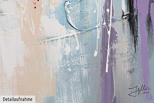 KunstLoft® Acryl Gemälde EIN Funke Hoffnung 80x80cm | original handgemalte Leinwand Bilder XXL | Abstrakt Pinke Flächen Rot Weiß | Wandbild Acrylbild Moderne Kunst einteilig mit Rahmen