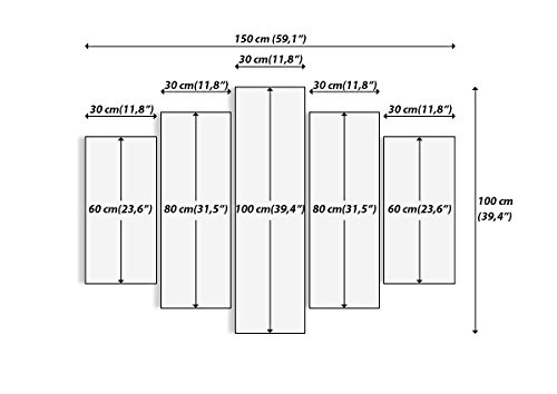 Bild auf Leinwand - Leinwandbilder - fünf Teile - Breite: 150cm, Höhe: 100cm - Bildnummer 2864 - fünfteilig - mehrteilig - zum Aufhängen bereit - Bilder - Kunstdruck - EA150x100-2864