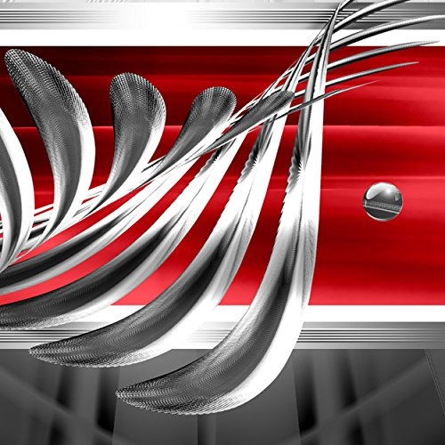 decomonkey Bilder Abstrakt 120x40 cm 1 Teilig Leinwandbilder Bild auf Leinwand Vlies Wandbild Kunstdruck Wanddeko Wand Wohnzimmer Wanddekoration Deko 3D Kugeln schwarz rot