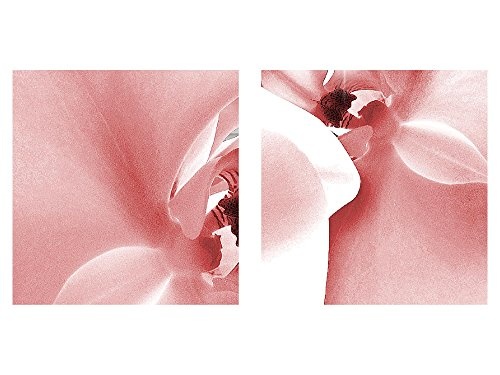 Bilder Blumen Orchidee Wandbild 200 x 100 cm Vlies - Leinwand Bild XXL Format Wandbilder Wohnzimmer Wohnung Deko Kunstdrucke Rosa 5 Teilig - MADE IN GERMANY - Fertig zum Aufhängen 008351b