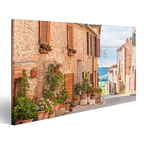 islandburner Bild Bilder auf Leinwand Die mittelalterliche alte Stadt in Toskana, Italien Wandbild, Poster, Leinwandbild GUH