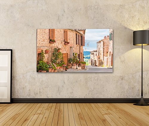 islandburner Bild Bilder auf Leinwand Die mittelalterliche alte Stadt in Toskana, Italien Wandbild, Poster, Leinwandbild GUH