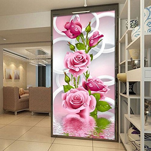 lzn DIY 5D Diamant Malerei Stickerei Blume Kreuz Kunsthandwerk 30 x 56 cm