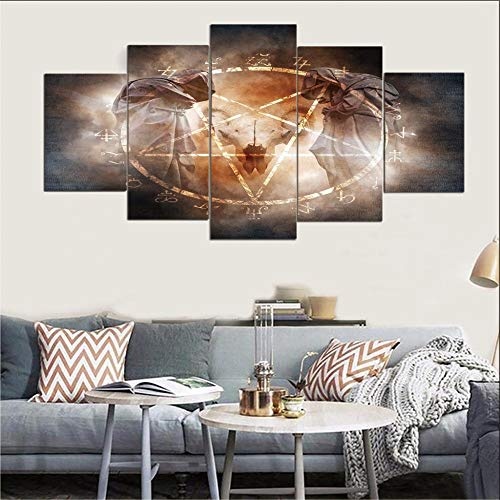 JHDGG DIY malerei fünf gemälde Magie Array Kunst Poster (200x100 cm) Wohnzimmer Schlafzimmer wohnkultur gedruckt