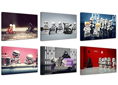 lego star wars Kunstdruck auf Leinwand, Motiv ", 6-er set, new/Rahmen x 30.48 cm x 20.32 cm 0.00 cm jeder