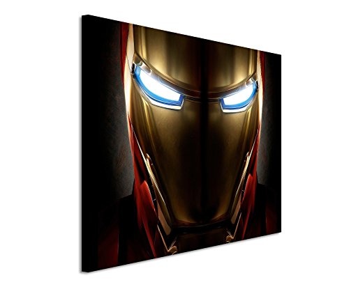 Iron Man Helmet Wandbild 120x80cm XXL Bilder und Kunstdrucke auf Leinwand