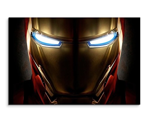 Iron Man Helmet Wandbild 120x80cm XXL Bilder und Kunstdrucke auf Leinwand