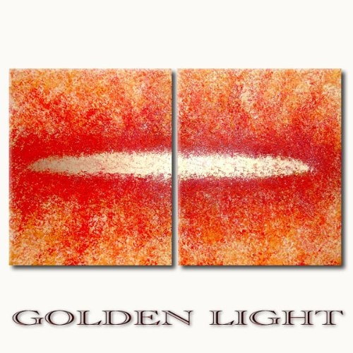 Original Acrylgemälde - GOLDEN LIGHT - mit Goldsplitter - Unikat handgemalt abstrakte moderne zeitgenössische Kunst - schöne Bilder direkt vom Künstler - Leinwand fertig aufgespannt auf Keilrahmen - Gemälde Art Malerei Wandbild Bild Dekoration - in EINWEG