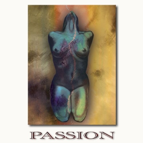 Unbekannt PASSION - Frauen nackt knieend - Akt Erotik Bild auf Leinwand mit Keilrahmen direkt vom Künstler - moderne Kunst fertig zum Aufhängen - erotische Wandbilder - in EINWEG Verpackung -