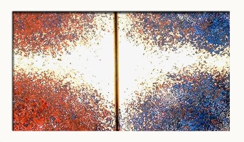 Original Acrylgemälde - SPLIT - mit Goldsplitter - Unikat handgemalt abstrakte moderne zeitgenössische Kunst - schöne Bilder direkt vom Künstler - Leinwand fertig aufgespannt auf Keilrahmen - Gemälde Art Malerei Wandbild Bild Dekoration Geschenk Deko - in