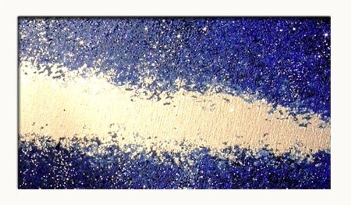 Original Acrylgemälde abstrakt - DAYLIGHT VII. blau- Gemälde mit Goldsplitter - Unikat handgemalt abstrakte Kunst - in EINWEG Verpackung -
