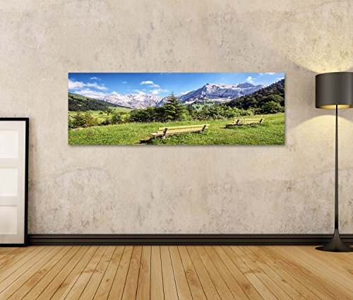 Bild Bilder auf Leinwand Karwendel Berge in österreich Alpen Wandbild Leinwandbild Poster