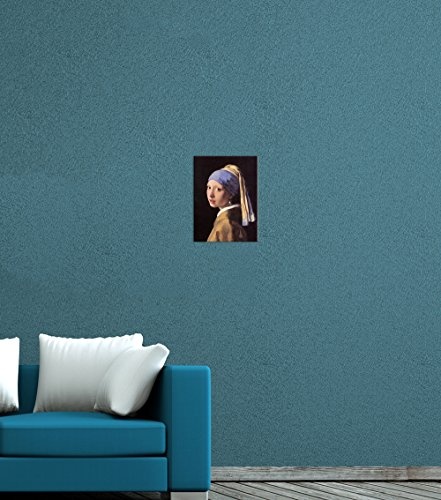 Wandbild Jan Vermeer Das Mädchen mit dem Perlenohrgehänge - 40x50cm hochkant - Alte Meister Berühmte Gemälde Leinwandbild Kunstdruck Bild auf Leinwand