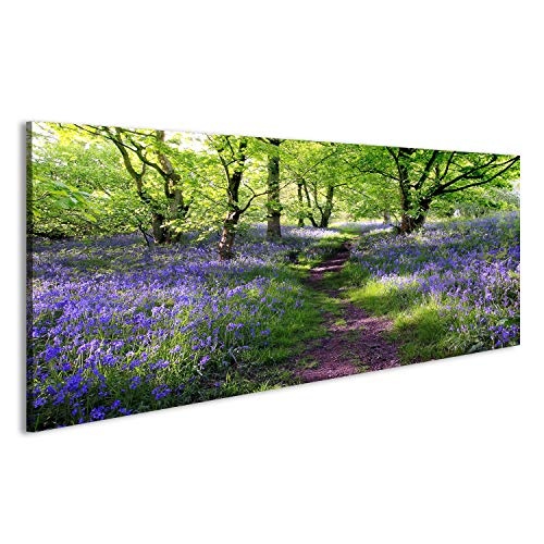 islandburner Bild Bilder auf Leinwand Blumen im Wald Lavendel Poster, Leinwandbild, Wandbilder