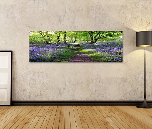 islandburner Bild Bilder auf Leinwand Blumen im Wald Lavendel Poster, Leinwandbild, Wandbilder