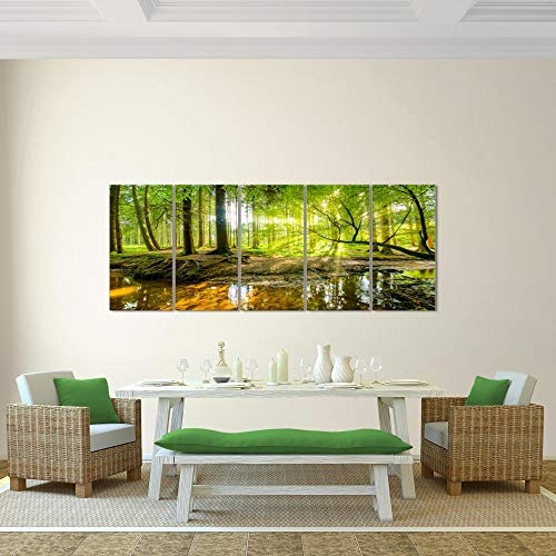 Bilder Wald Landschaft Wandbild 200 x 80 cm Vlies -...