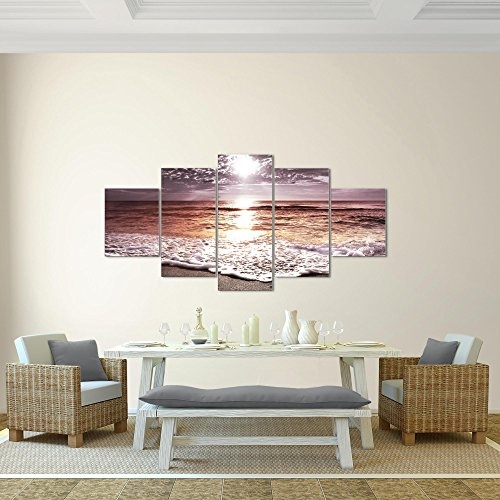 Bilder Sonnenuntergang Strand Wandbild 200 x 100 cm Vlies...