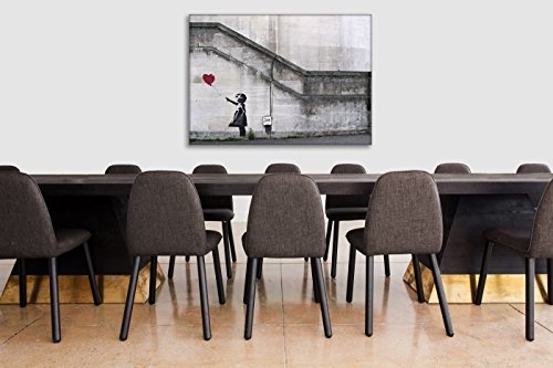 Kunstbruder Banksy Foto auf Leinwand/Always Hope/Kunstdruck Wandbild Leinwandbild (60x80cm)