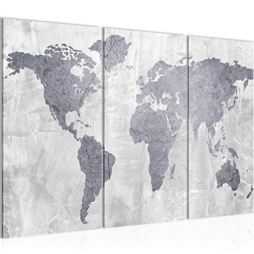 Bilder Weltkarte World map Wandbild 120 x 80 cm Vlies -...