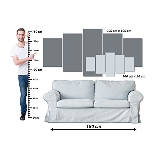 murando - Bilder 135x90 cm - Leinwandbilder - Fertig Aufgespannt - Vlies Leinwand - 3 Teilig Wandbilder XXL - Kunstdrucke - Wandbild - Weltkarte Kontinent Holz Landkarte Karte k-C-0035-b-f