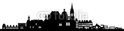 Leinwand-Bild 160 x 40 cm: "Aachen Skyline", Bild auf Leinwand