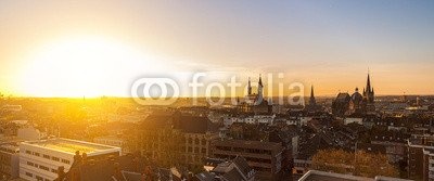 Leinwand-Bild 170 x 70 cm: "Aachen im morgenlicht", Bild auf Leinwand
