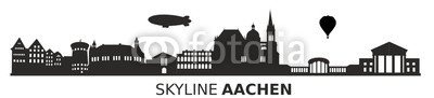 Leinwand-Bild 180 x 40 cm: "Aachen Skyline",...