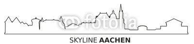 Leinwand-Bild 180 x 40 cm: "Aachen Skyline", Bild auf Leinwand