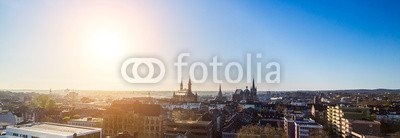 Leinwand-Bild 150 x 50 cm: "Aachen city skyline...